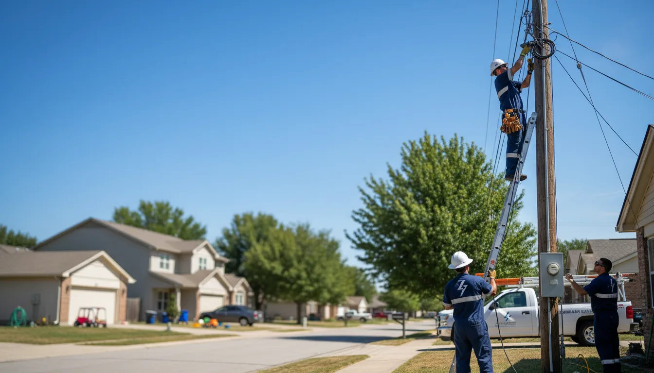 Residential electrician providing installation services in Oregonia, OH